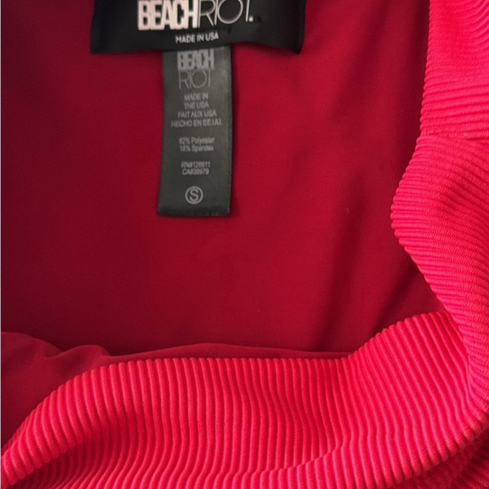 NWOT, Beach Riot Bikini SET Ribbed Colorblock Swim - Picture 4 of 9